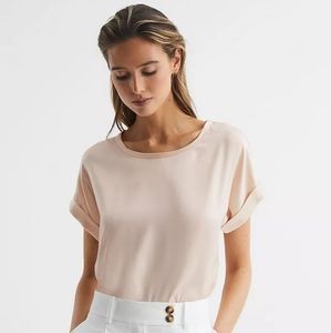 Reiss Nude Silk Top